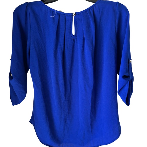 Cobalt Blue Mid-Sleeve Top – From Agaci, Size Small, Great Condition - Picture 3 of 3